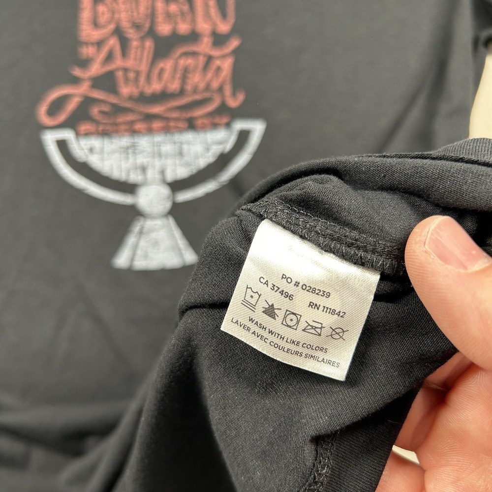 Levelwear Shirt Womens L Golf Atlanta Tour Championship East Lake Solid Black - Picture 8 of 10